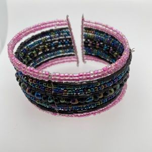 Stunning beaded cuff bracelet